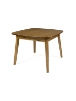 Mesa extensível de madeira no acabamento marrom carvalho amadeirado / Coleção Bossa Nova
